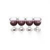 Odoria 1/12 Miniature Wine Glasses 4Pcs Dollhouse Decoration Accessories, Red Wine view 1