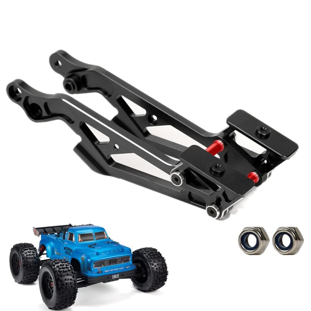 Aluminum RC Wing Mount for Arrma Kraton 6S BLX,Outcast 6S BLXTyphon 6S BLX,Notorious 6S BLX,Talion 6S BLX,Adjustable Hops Up Upgrades Parts,Replacement of # AR320347(Black)
