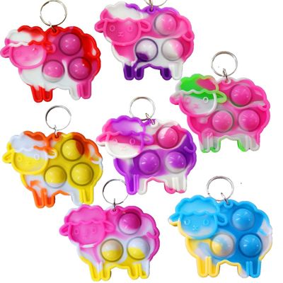 Roaqua 30 Sheep Fidget Pop Gifts Prizes for Kindergarten Kids,Bulk Mini Birthday Graduation Summer Party Favors for Classroom Students