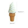 LONG XIN SERIES 2 Pcs Simulated Ice Cream Artificial Lifelike Ice Cream Fake Ice Cream Food Model for Home Kitchen Cabinet Desk Shops Party Decor Sample Display Photography Props (White Purple) view 2
