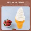 LONG XIN SERIES 2 Pcs Simulated Ice Cream Artificial Lifelike Ice Cream Fake Ice Cream Food Model for Home Kitchen Cabinet Desk Shops Party Decor Sample Display Photography Props (White Purple) view 4