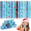 CCINEE 48Pcs Christmas Slap BraceletsXmas Snowflake Slap Wristbands Assorted Christmas Theme Pattern Snap Wristbands for Kids Xmas Frozen Party Favors Gift Bag Filler view 1