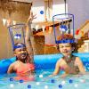 3 Pack Head Hoop Basketball Party Game for Kids and Adults Carnival Games Adjustable Basket Net Headband with 40 Balls for Birthday Party Basket Head Game Family Indoor Outdoor Fun Activities view 4