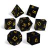 LUCKY-M Gemstone Dice DND, Handmade Dice Obsidian Dungeons and Dragons RPG Sets D&D Accessories DND Gift Natural Stone (Obsidian) view 1