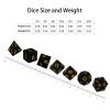 LUCKY-M Gemstone Dice DND, Handmade Dice Obsidian Dungeons and Dragons RPG Sets D&D Accessories DND Gift Natural Stone (Obsidian) view 3