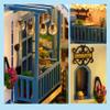 TOPBSFARNY 3D Wooden Book Stand Puzzle DIY Dollhouse Wood Bookends Book Nook Model Building Kit with LED Light for Teens and Adults to Build-Creativity Gift for Birthdays Christmas Halloween view 4
