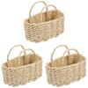 3pcs 1:12 Scale Mini House Storage Basket Wicker Basket for Dollhouse Decor view 1