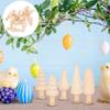 40 Pcs Small Wooden Mushroom Unfinished Wood Christmas Tree Wooden Tree for Painting Craft DIY Trees Easter Decoration Mini Wood Crafts DIY Graffiti Wooden Tree DIY Wood Trees view 4