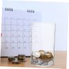 Clear Piggy Bank Acrylic Piggy Bank Savings Jar Cash and Coin for Adults Transparent Coins Saving Pot Cash Container Box Size 10 H x 6 Diameter view 4