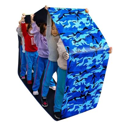 Blue Outdoor Party Teamwork Games Playing Run Mat, Adult Kids Group Collaboration Fun Sports Games Waterproof Oxford Cloth Mats (Size : Kids-8M//26FT)