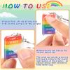 Kigeli 60 Valentine's Day Gift Gay Pride Rainbow Keychain Gift Lgbtq Pride Trinkets Accessories Bulk Gay Stuff Keyring (Classic) view 2