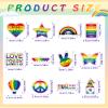 Kigeli 60 Valentine's Day Gift Gay Pride Rainbow Keychain Gift Lgbtq Pride Trinkets Accessories Bulk Gay Stuff Keyring (Classic) view 3
