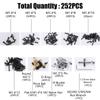252PCS Screws Kit Stainless Steel RC Car Repair Screws Set Hardware Fastener for Axial SCX24 RC Car view 2