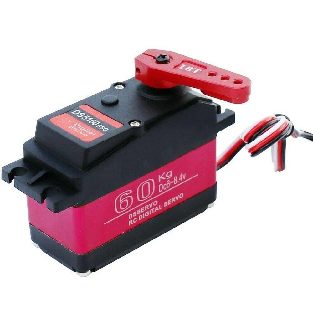 60KG 6-8.4V Metal Gear Digital Steering Servo 1/6 RC Car Parts for Axial SCX6 Accessory Part