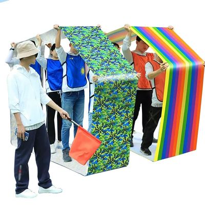 2PCS Kids Teamwork Games Playing Run Mat, Adult Team Building Team Collaboration Game Rolling Running Pad, with Storage Bag (Size : Kids-4M/13FT)
