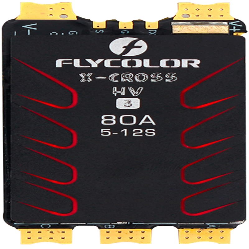 FLYCOLOR X-Cross HV3 80A ESC 5-12S BLHeli-32 Dshot Proshot 64MHz 32-Bit Speed Controller for Multi-Rotor Brushless RC FPV Racing Drone