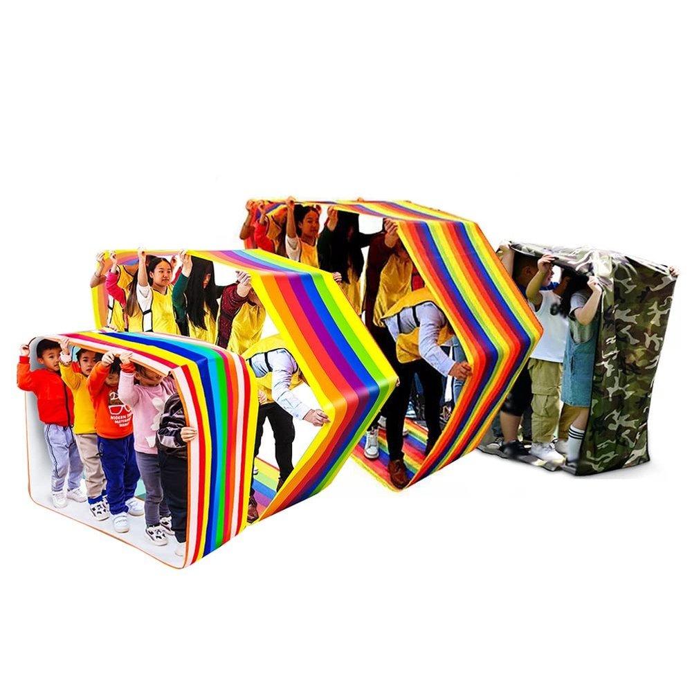 4PCS Teamwork Games Playing Run MatOutdoor Activities Carnival Fun Games Competition Games Rolling Running Mats, 7 Models (Size : Kids-8M//26FT)