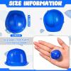 Sratte 50 Pcs Miniature Construction Hat Mini Construction Toy Doll Hats Plastic Miniature Bottle Topper for Party(Blue) view 2