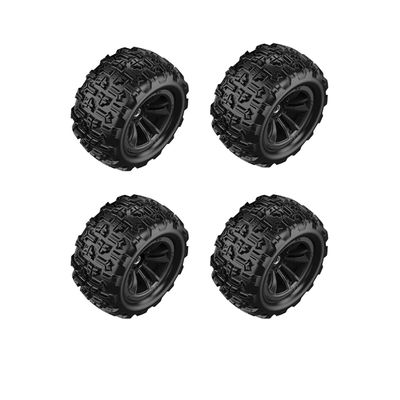 4PCS Original 12mm Hex Hub Wheel Rims & Rubber Tires for 1/16 Off-Road RC Car, 16208, 16209, 16210, H16BM, H16GT, H16H