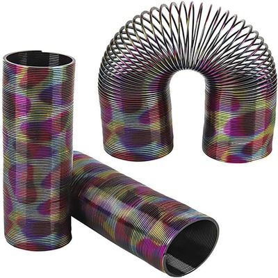The Dreidel Company Coil Spring, Super Long Rainbow Metallic, Goody Bag Fillers, Party Favor for Kids, 6" (6-Pack)