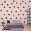 24x Boho Daisy Wall Stickers - Brown Flowers Room Decor Decals - Bedroom Peel and Stick Vinyl Decal - Kids Girls Nursery Floral Decoration (12") view 1