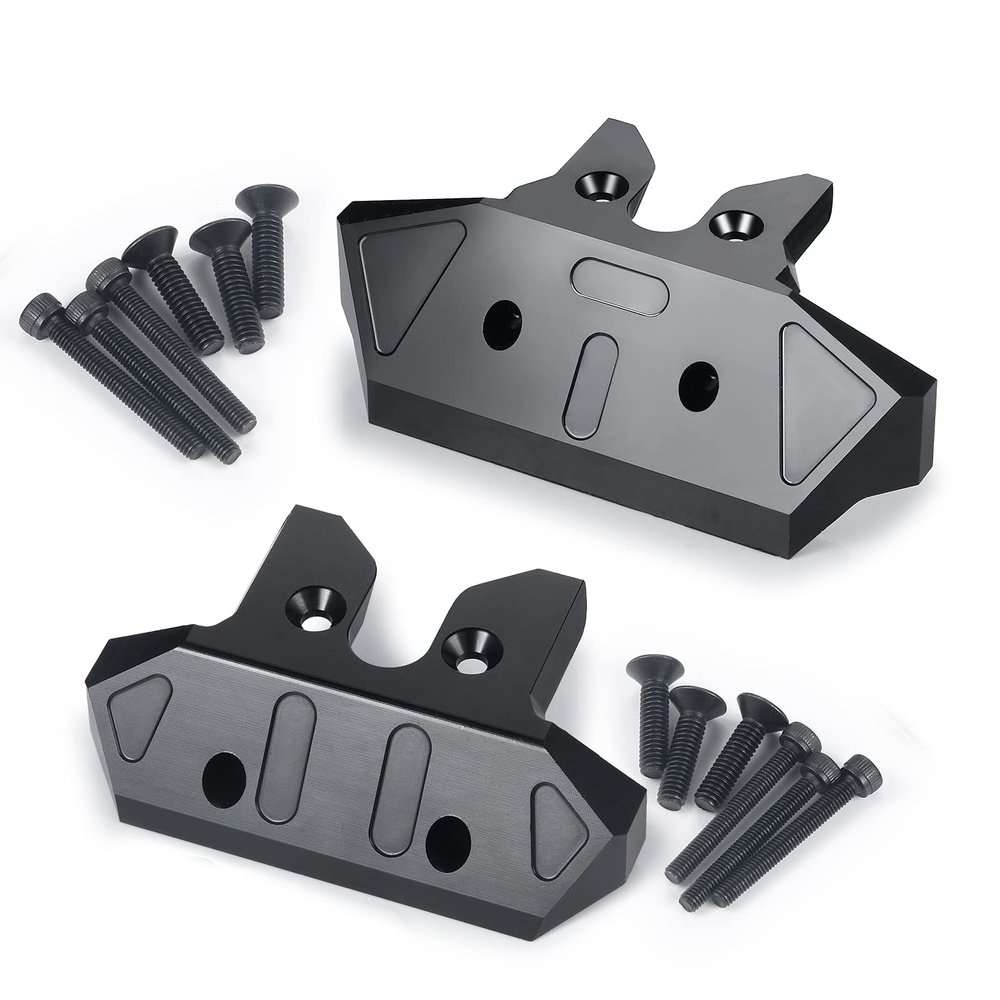 AXSPEED Aluminum Black Front & Rear Bumper Set for 1/8 Sledge 95076-4 RC Truck Upgrade
