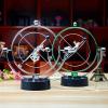 FIShang Desktop Eternal Toy - Perpetual Motion Desk Toy for Home and Office Decoration with Kinetic Energy and Galton Board (White) view 2