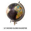 Calif International Aluminium Base Handmade Globe | 12 inch Educational World Globe, Easy to Read Spinning Globe Ideal for Learning Geography and Perfect Decor for Kids Room view 2