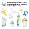 Baby Brezza Baby Bottle Sterilizer and Dryer Machine  Electric Steam Sterilization - Universal Fit - Pacifiers, Glass, Plastic, and Newborn Feeding Bottles, Charcoal view 2