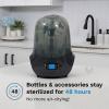 Baby Brezza Baby Bottle Sterilizer and Dryer Machine  Electric Steam Sterilization - Universal Fit - Pacifiers, Glass, Plastic, and Newborn Feeding Bottles, Charcoal view 4