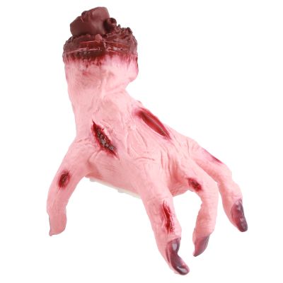 DOACT Crawling Hand, Halloween Battery Powered Motion Activated Lifelike Scary Moving Hand with Light Yellow Skin for Costume Party Gag Toy Pranks