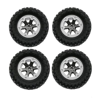 NATEFEMIN 4Pack 1/16 Track Upgrade Wheels Tires for WPL B-1 B14 C24 for Military Truck for RC Car Accessory Part