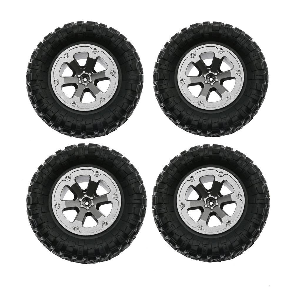 NATEFEMIN 4Pack 1/16 Track Upgrade Wheels Tires for WPL B-1 B14 C24 for Military Truck for RC Car Accessory Part