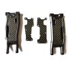 Carbon Fiber Dust-Proof Rear Suspension Arm Protection Plate Cover for Traxxas 1/8 4WD Sledge Monster Truck RC Set Black view 2