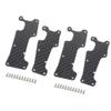 Carbon Fiber Dust-Proof Rear Suspension Arm Protection Plate Cover for Traxxas 1/8 4WD Sledge Monster Truck RC Set Black view 4