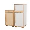 Wooden Play Fridge Toy Pretend Play Refrigerator for Toddlers Montessori Toys for Children Kids Gift for 2nd 3rd Birthday Playroom Decor (Small, Pink) view 1
