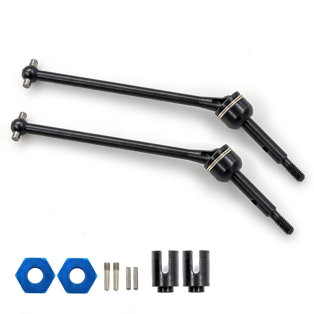 2pcs Upgrades Part Front/Rear Drive Shaft CVD Universal Driveshafts Dog Bone Replacement Part for Traxxas Slash 2wd /for Traxxas Slash 4WD / for TRAXXAS Rustler4X4 /for Huanqi 727 1/10