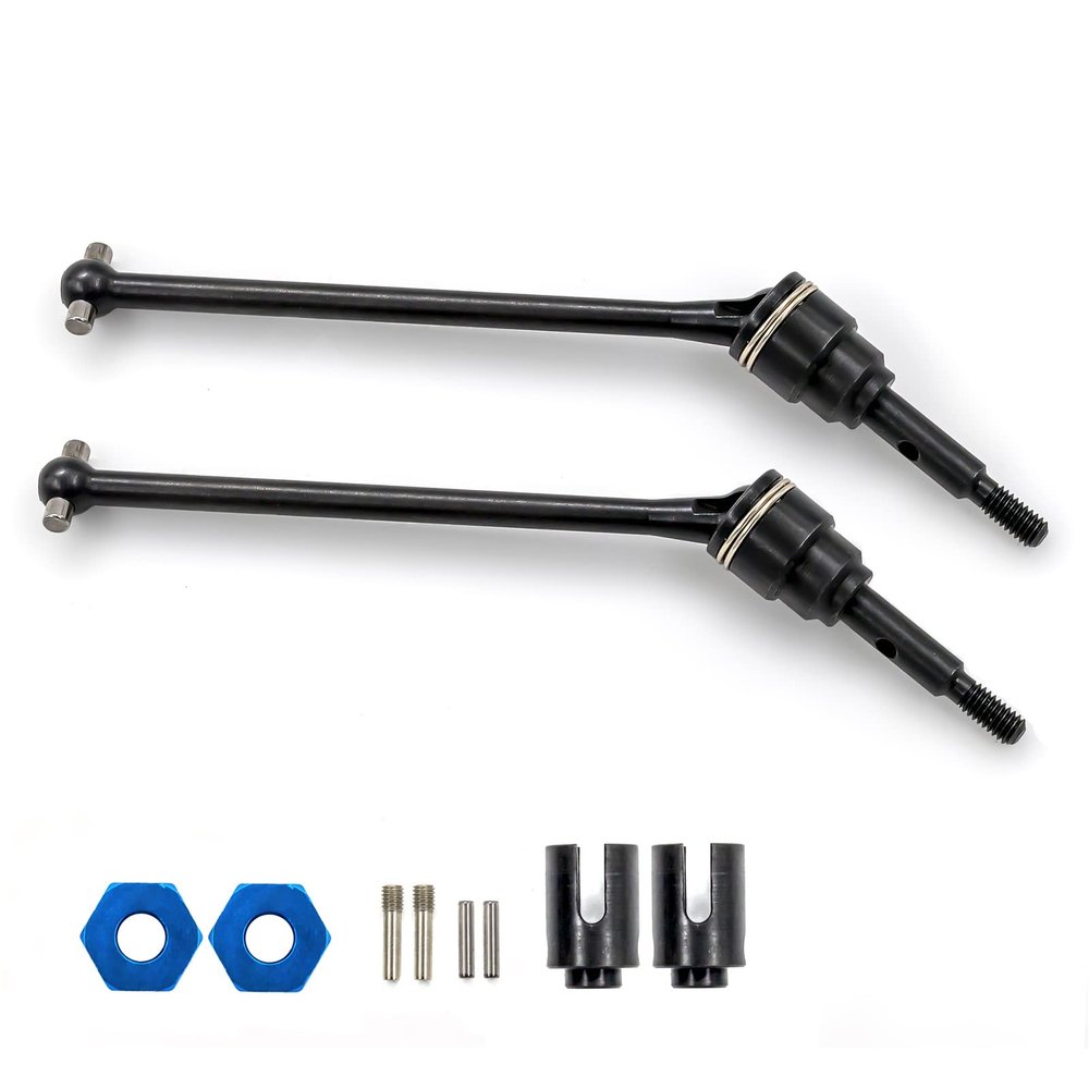 2pcs Upgrades Part Front/Rear Drive Shaft CVD Universal Driveshafts Dog Bone Replacement Part for Traxxas Slash 2wd /for Traxxas Slash 4WD / for TRAXXAS Rustler4X4 /for Huanqi 727 1/10