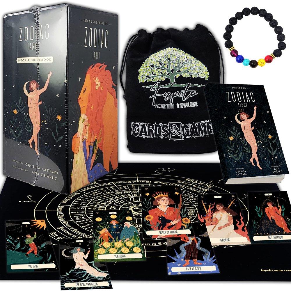 Fapeto more than a simple name Bundles of Tarot and Oracles Cards Decks for Fortune Telling & Chakras (Zodiac Tarot)