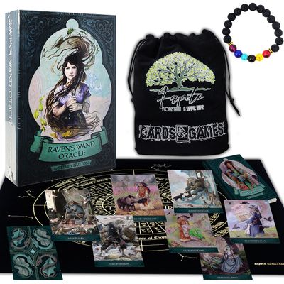 Fapeto more than a simple name Bundles of Tarot and Oracles Cards Decks for Fortune Telling & Chakras (Raven's Wand Oracle)