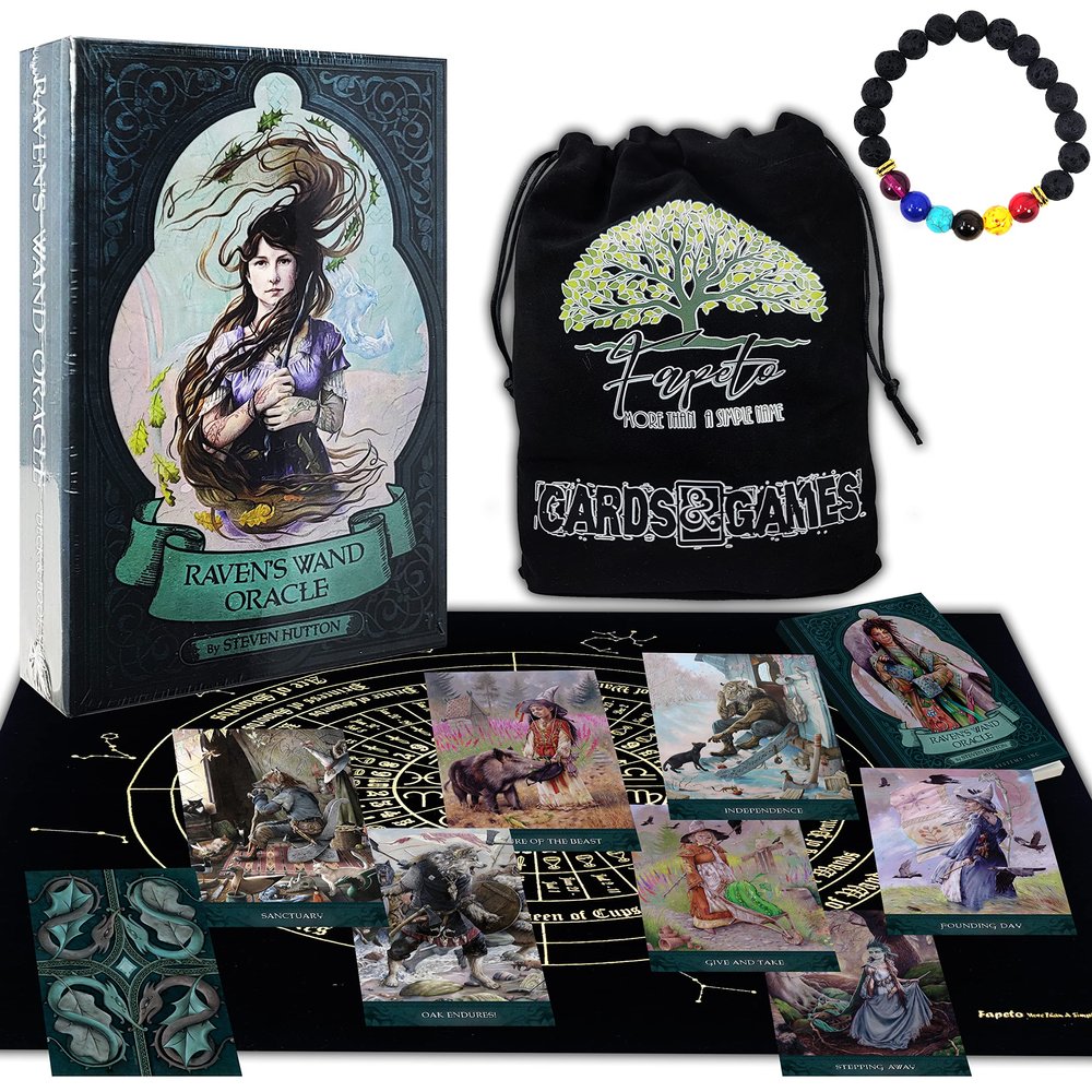 Fapeto more than a simple name Bundles of Tarot and Oracles Cards Decks for Fortune Telling & Chakras (Raven's Wand Oracle)