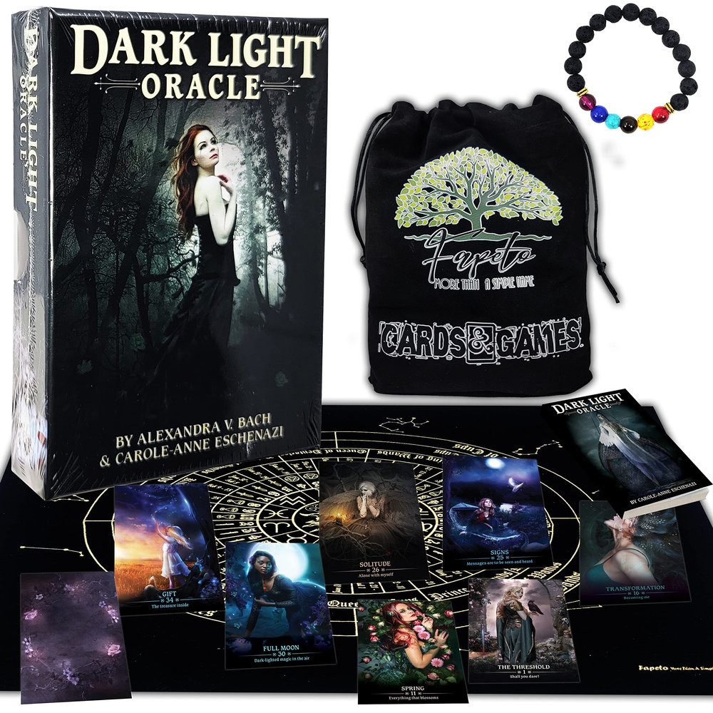 Fapeto more than a simple name Bundles of Tarot and Oracles Cards Decks for Fortune Telling & Chakras (Dark Light Oracle)