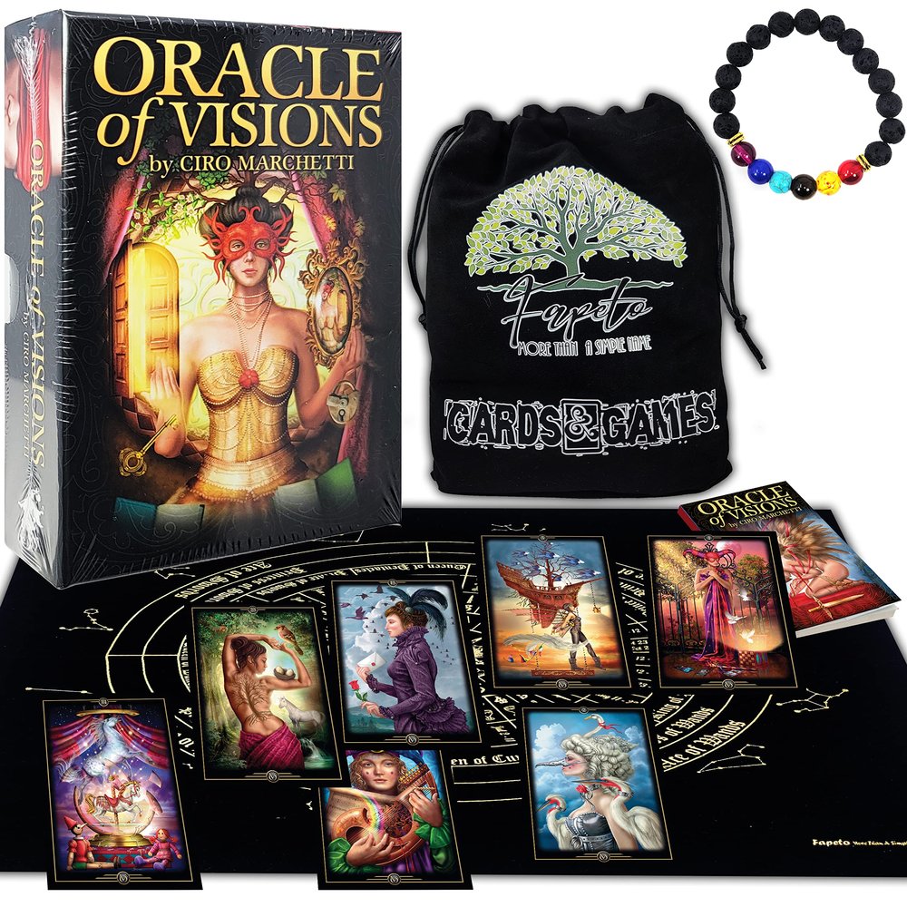 Fapeto more than a simple name Bundles of Tarot and Oracles Cards Decks for Fortune Telling & Chakras (Oracle of Visions)