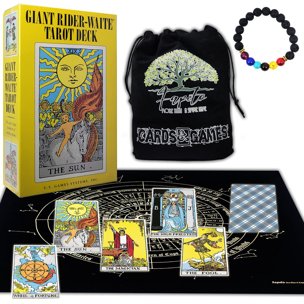 Fapeto more than a simple name Bundles of Tarot and Oracles Cards Decks for Fortune Telling & Chakras (The Giant Rider Tarot Deck)