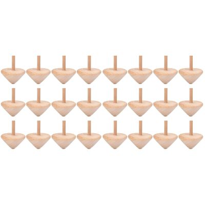 24 Pcs Wooden Spinning Top Rotating Tops Toy Durable Gyro Plaything DIY Hand-Painted Gyro Wooden Toy Toys for Kid Small Rotating Toys Tops Playthings