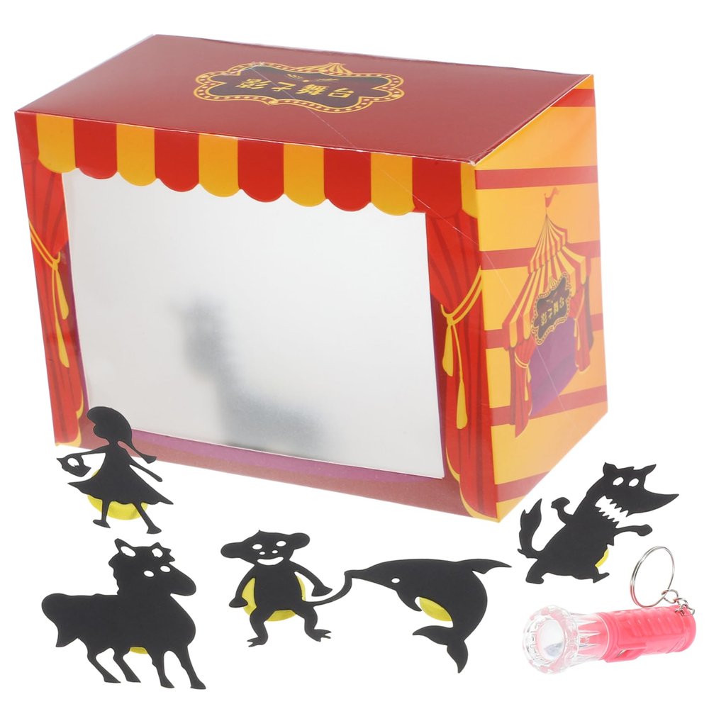 TOYANDONA DIY Puppet Show Craft Sets for Kids Puzzle 1 Set Mini Shadow Puppet Theater Shadow Puppets Puppet Theatre for Kids Puppets for Plaything DIY