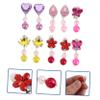 TOYANDONA 5 Pairs Girls Jewelry Clip-on Stud Earrings for Boys and Girls Comfortable Daily Wear view 2