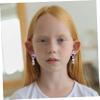 TOYANDONA 5 Pairs Girls Jewelry Clip-on Stud Earrings for Boys and Girls Comfortable Daily Wear view 3