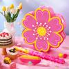 Aoriher Daisy Flower Piata Set with Blindfold and Bat Pink Flower Piata Daisy Hippie Boho Game for Birthday Baby Shower Gender Reveal Wedding Floral Party Supplies Decorations (Pink Flowers) view 4