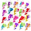 24 Packs Bulk Dolphins Fidget Bubble Mini Pop Key Chain,Birthday Party Favors Supplies Gifts Classroom Summer Students Bubble Prize view 1